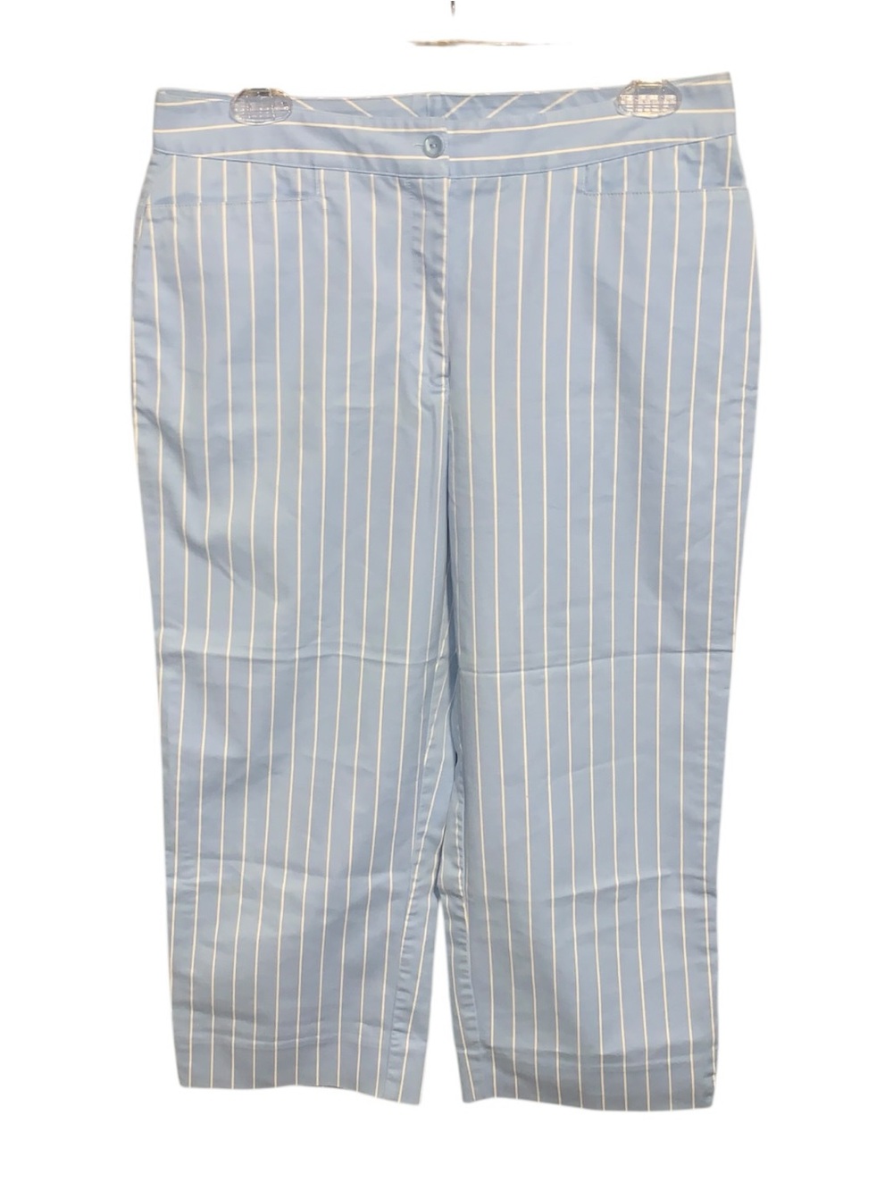 EP Pro Light Blue Pinstripe Capri Dress Pants